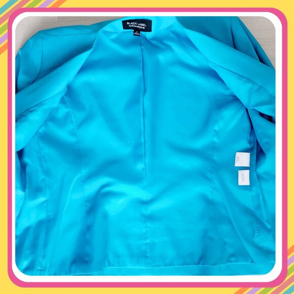 Black Label by Evan Picone Blue Blazer - Size 4 - Picture 6 of 6